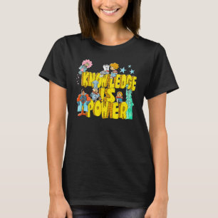 Camiseta Conhecimento é mulheres poderosas Crianças Gráfica