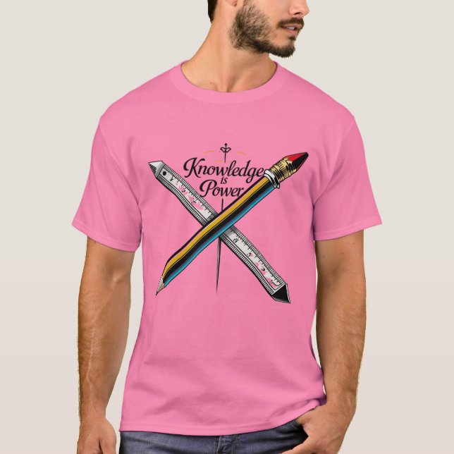 Camiseta Conhecimento é poder - educação e sabedoria inspir (Frente)