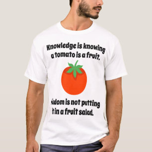 Camiseta Conhecimento É Saber Que Tomate É Um Chiclete Engr