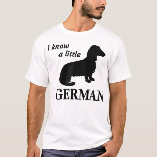 Camiseta Conheço um Pequeno Dachshund T-Shirt engraçado ale