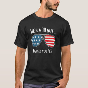 Camiseta Cônjuge Militar, ele é 10, mas faz-te um Pcs Meme