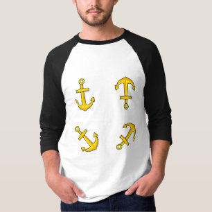 Camiseta Conjunto de Âncoras do Ouro de desenho
