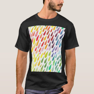 Camiseta Conjunto de Apresentação de Cores d'Água Coloridas
