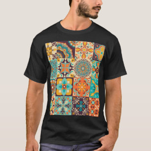 Camiseta Conjunto de Azulejos Tradicionais Azulejos Colorid