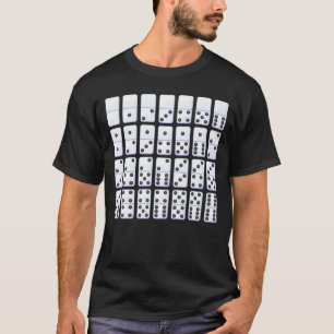 Camiseta Conjunto de Cheios Domino Peças do Dominoes Game P