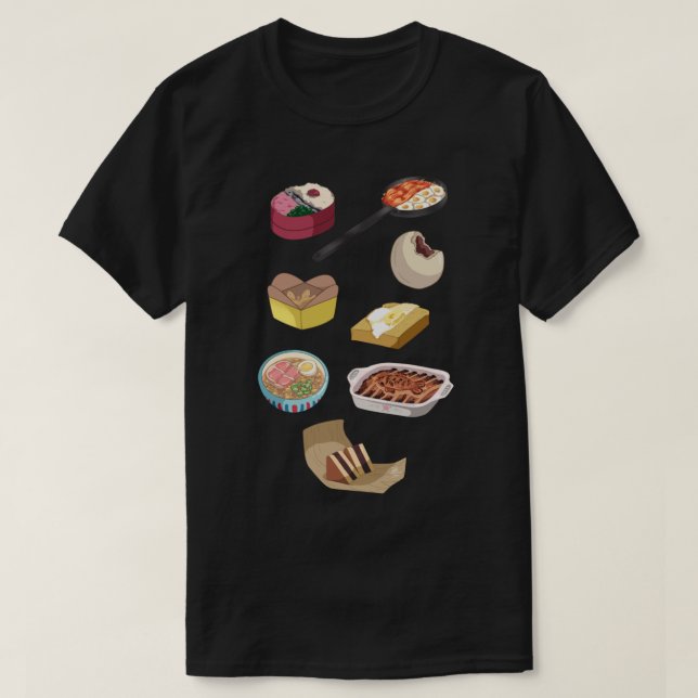 Camiseta Conjunto de Comidas Ghibli (Frente do Design)