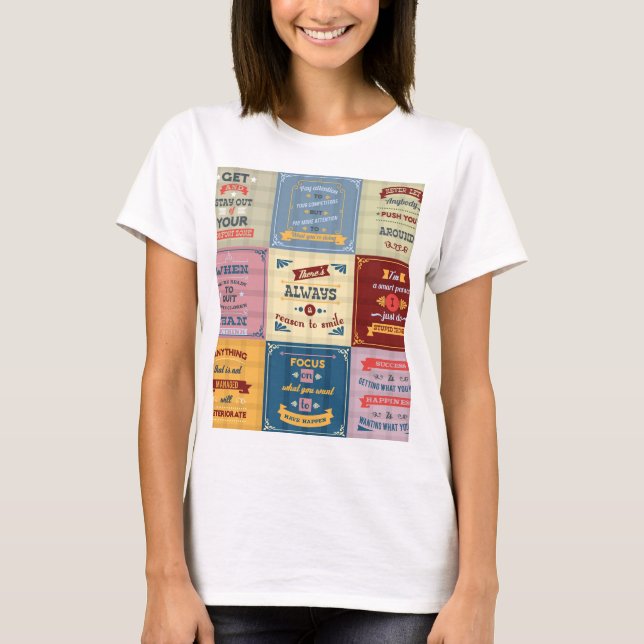 Camiseta Conjunto de cotações de sucesso (Frente)