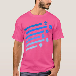 Camiseta Conjunto de Dados Polidedral Azul Ray Tabletop Pla