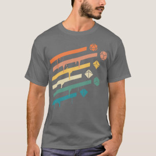 Camiseta Conjunto de Dados Polidedral Retro Ray Tabletop RP