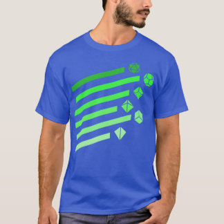 Camiseta Conjunto de Dados Polidedro Verde Ray Tabletop Pla
