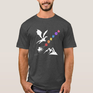 Camiseta Conjunto de Dados Poliédricos de Natal Nerdy Arco-
