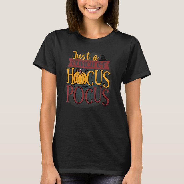 Camiseta Conjunto de Fantasia de Halloween Hocus Pocus Feli (Frente)