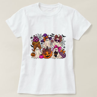 Camiseta Conjunto de Fantasmas Assustadores Fofos de Hallow