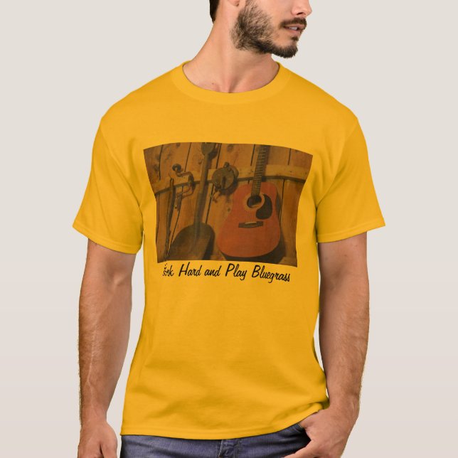 Camiseta Conjunto de ferramentas da guitarra do Bluegrass (Frente)