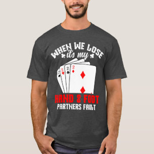 Camiseta Conjunto de jogo de cartas para jogador de Mão Pé