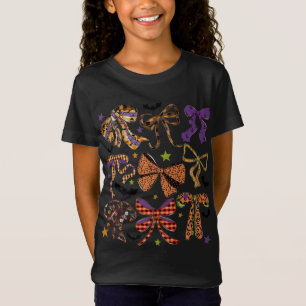 Camiseta Conjunto de Laços de Cabelo de Halloween