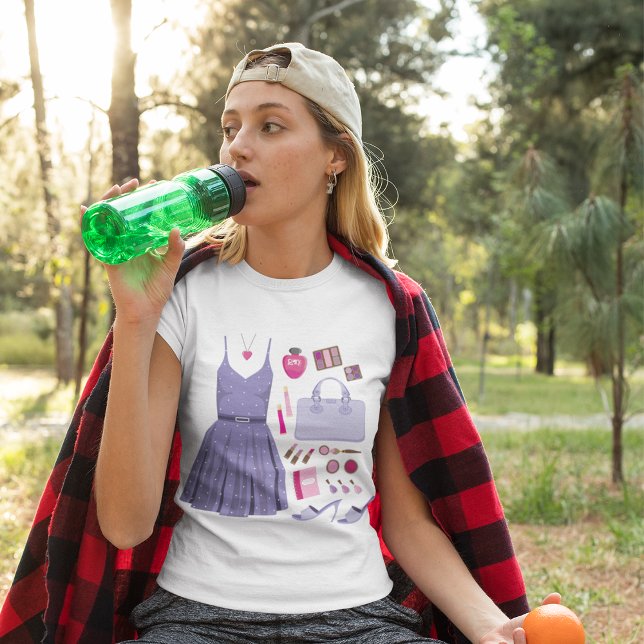 Camiseta Conjunto de Moda Roxo (Criador carregado)