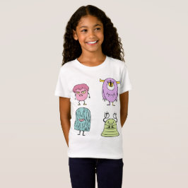 Camiseta Conjunto de Monstros Coloridos – Desenho de Monstr