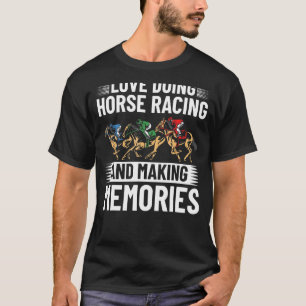 Camiseta Conjunto de Montaria de Cavalo Corrida de Cavalos 