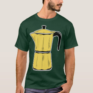 Camiseta Conjunto de padrões do Pote Vintage Moka T