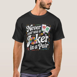 Camiseta Conjunto de Peças de Mah Jongg Amante Cartas de Ma