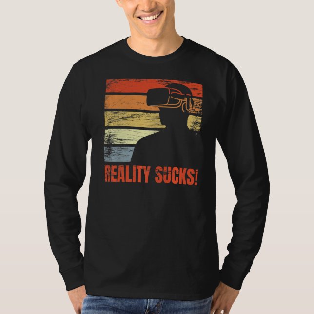 Camiseta Conjunto De Realidade Virtual Para Um Gamer De Vr  (Frente)