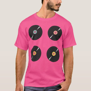 Camiseta Conjunto de Registros de Pastel Vinil
