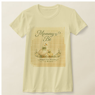 Camiseta Conjunto de Roupa para Chá de Bebê de Pato Waggle 