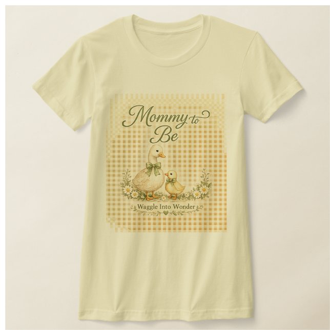 Camiseta Conjunto de Roupa para Chá de Bebê de Pato Waggle  (Criador carregado)