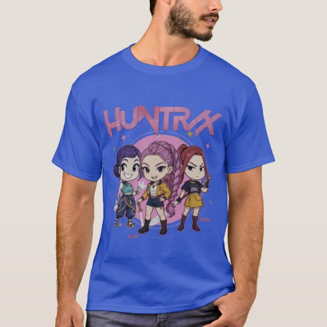 Camiseta Conjunto de Volta às Aulas Huntri Kpop Caçadores d (Frente)