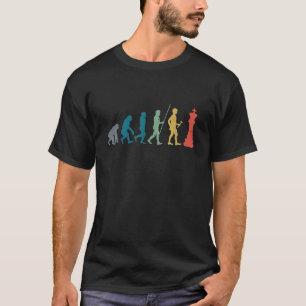 Camiseta Conjunto de Xadrez Retro Evolução Rei Jogador de X