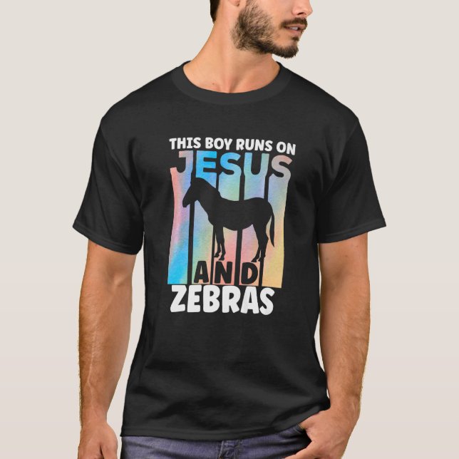 Camiseta Conjunto de Zebra para Amantes de Zebra para Menin (Frente)