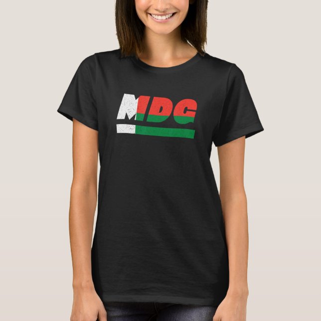 Camiseta Conjunto Madagascar ODM-Madagáscar com bandeira (Frente)