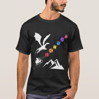 Camiseta Conjunto Nerd Natal Rainbow Polyhedral Dice