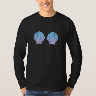Camiseta Conjunto Sutiã de Concha de Sereia Feminino para H