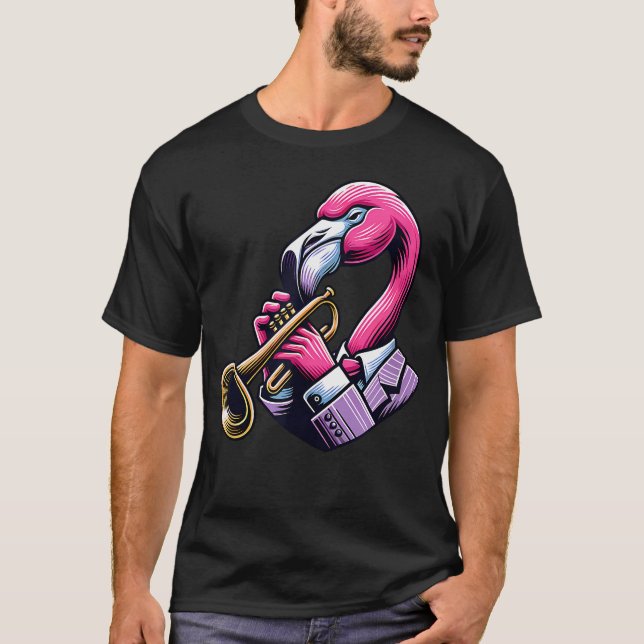 Camiseta Conjunto Trompete Flamingo Único (Frente)