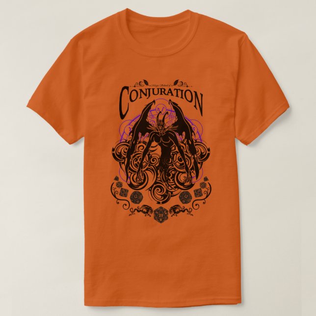 Camiseta Conjuração RPG Magic School Black (Frente do Design)
