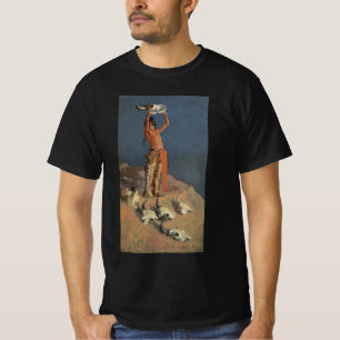 Camiseta Conjurando o Buffalo por Frederic Remington