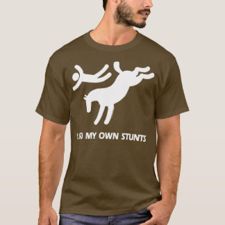Camiseta Conluios - cavalo Bucking engraçado