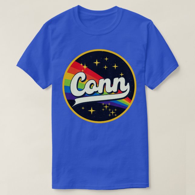 Camiseta Conn Rainbow In Space Vintage Style (Frente do Design)