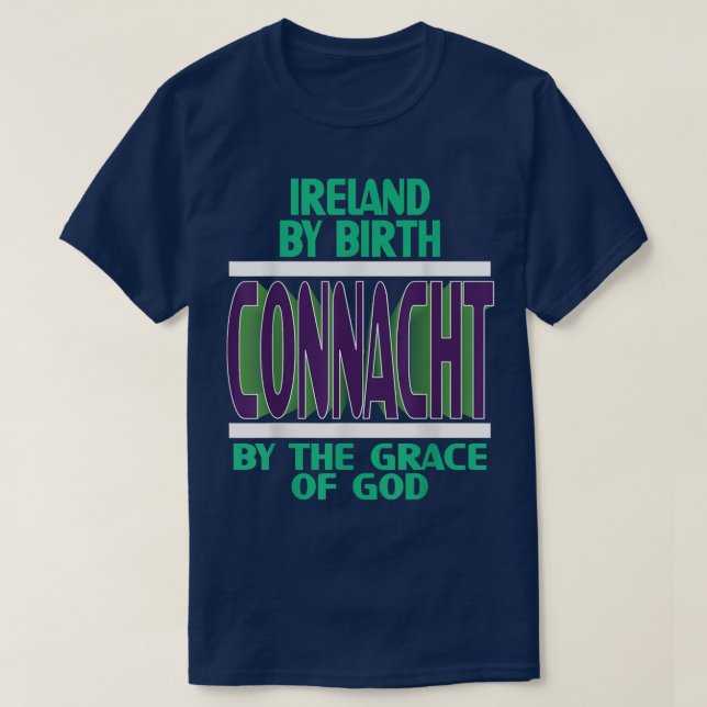 Camiseta Connacht pela Graça do DEUS Rugby Galway Mayo Slig (Frente do Design)