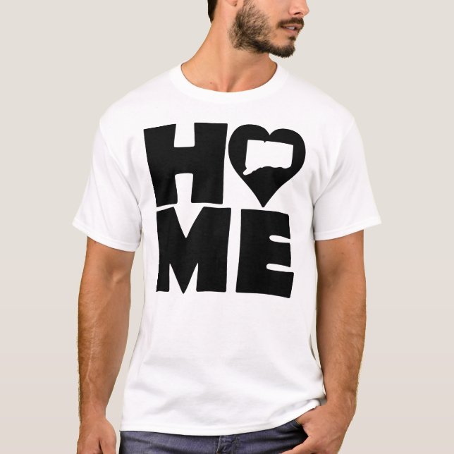 Camiseta Connecticut Home Heart State Tees (Frente)