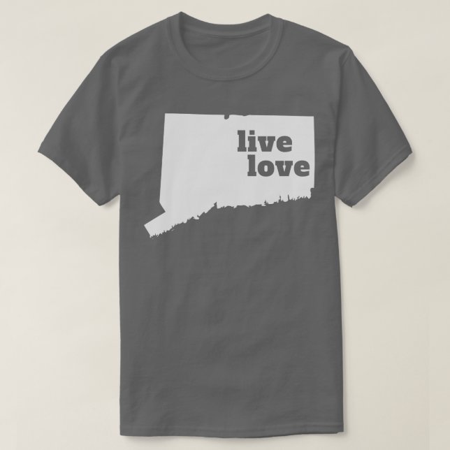 Camiseta Connecticut Live Love Connecticut (Frente do Design)
