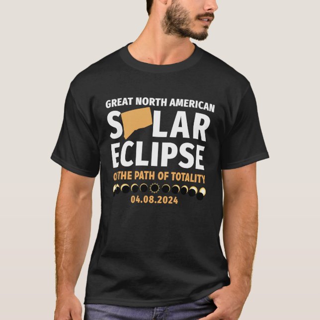 Camiseta Connecticut On The Path Of Totality Solar Eclipse  (Frente)