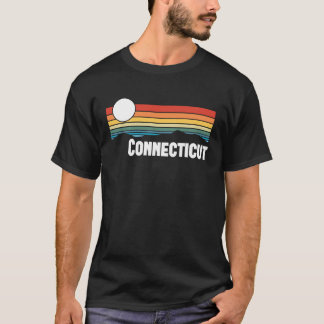 Camiseta Connecticut Vintage Sunset 80s Retro Summer State