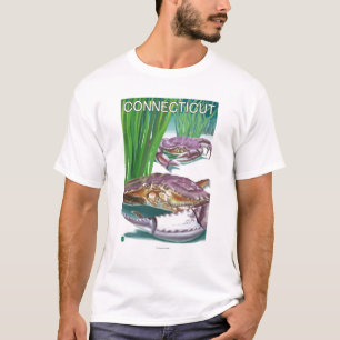 Camiseta ConnecticutCrab e pescador