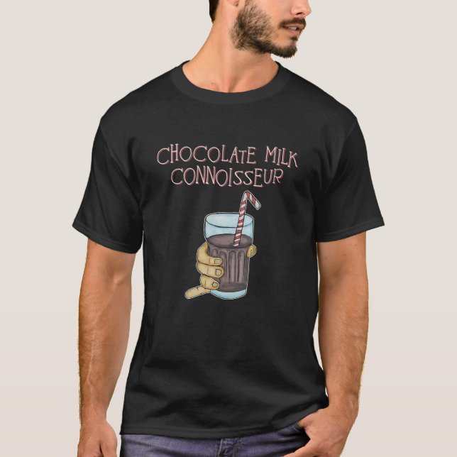 Camiseta Connoisseur de leite de chocolate engraçado (Frente)