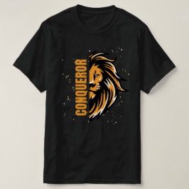 Camiseta Conquistador - Cor preta dos homens impressa