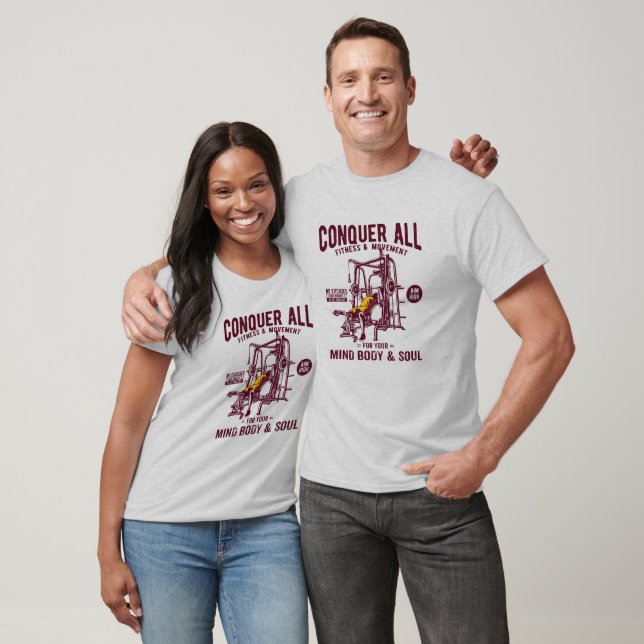 Camiseta Conquistar Tudo Fitness Design de Corpo e Alma (Unissex)