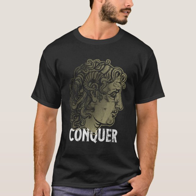 Camiseta Conquiste Alexander A Grécia Da Cabeça Do Excelent (Frente)